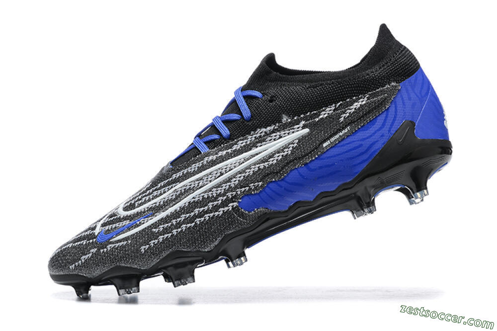 Nike Phantom GX Elite FG Low-Tops Soccer Cleats - Black/White/Blue 7