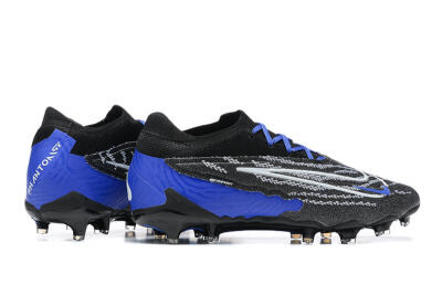 Nike Phantom GX Elite FG Low-Tops Soccer Cleats - Black/White/Blue