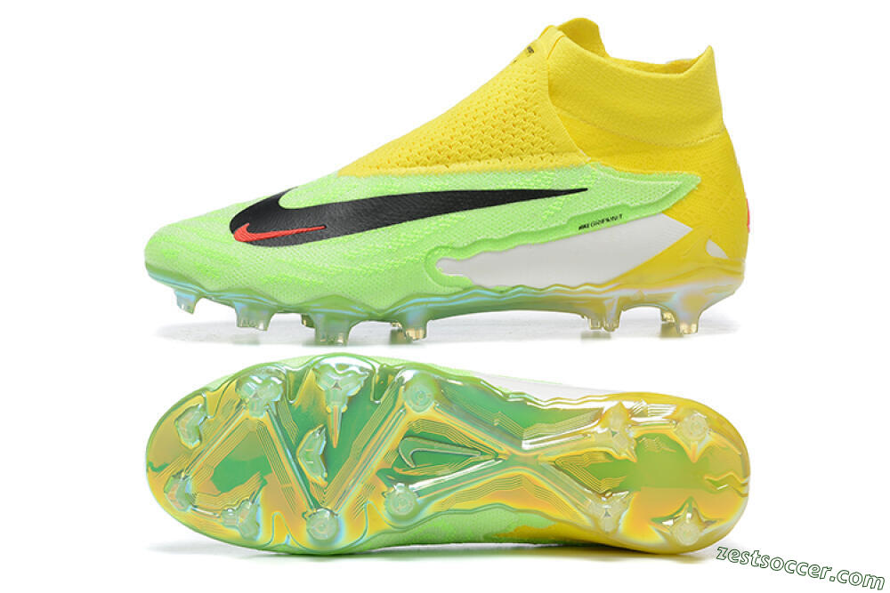 Nike Phantom GX Elite DF FG High-Tops Soccer Cleats - Green/Yellow/Black 1