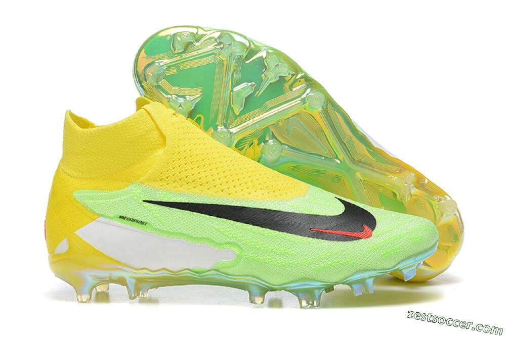 Nike Phantom GX Elite DF FG High-Tops Soccer Cleats - Green/Yellow/Black 0