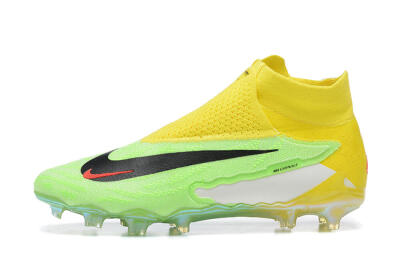 Nike Phantom GX Elite DF FG High-Tops Soccer Cleats - Green/Yellow/Black