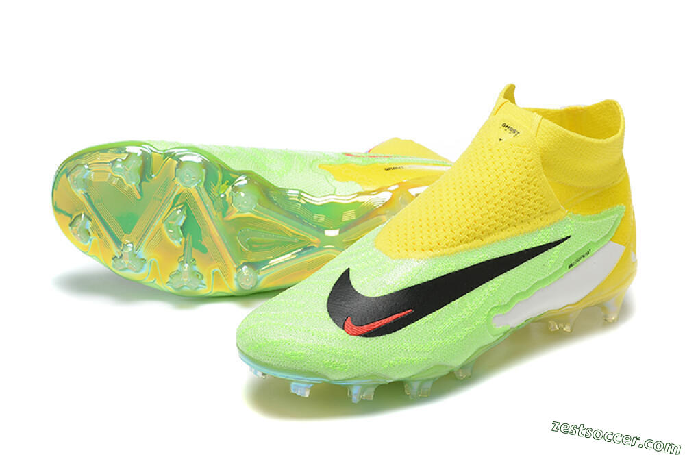 Nike Phantom GX Elite DF FG High-Tops Soccer Cleats - Green/Yellow/Black 3