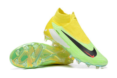 Nike Phantom GX Elite DF FG High-Tops Soccer Cleats - Green/Yellow/Black