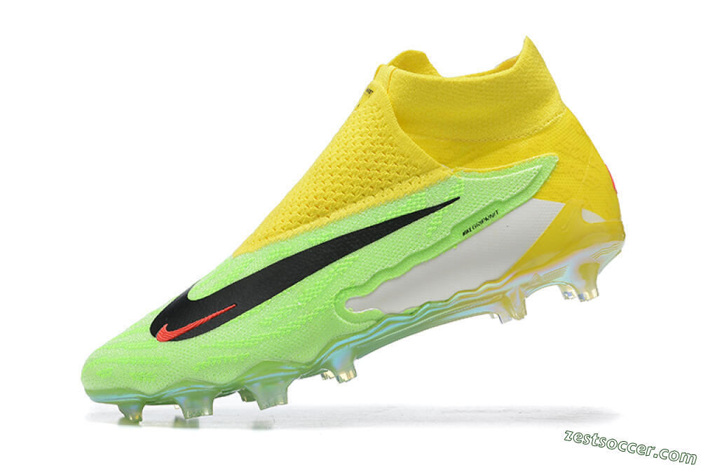 Nike Phantom GX Elite DF FG High-Tops Soccer Cleats - Green/Yellow/Black 7