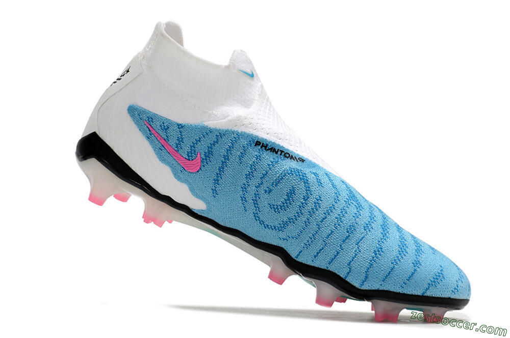 Nike Phantom GX Elite DF FG High-Tops Soccer Cleats - Blue/Pink/White 4