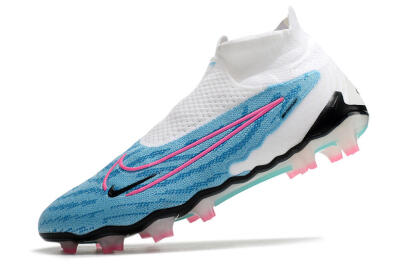 Nike Phantom GX Elite DF FG High-Tops Soccer Cleats - Blue/Pink/White