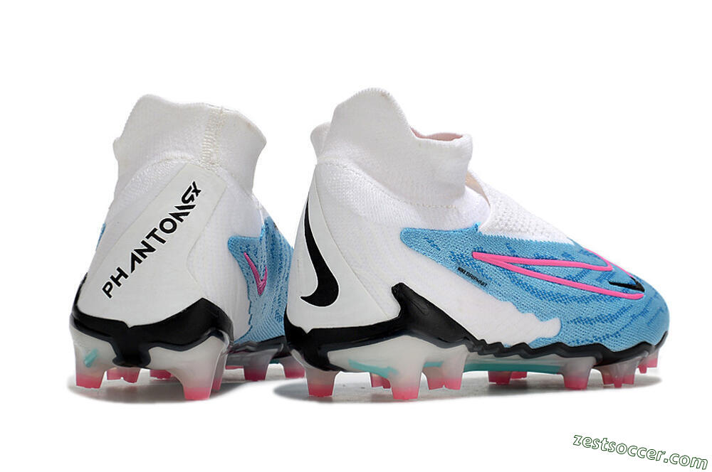 Nike Phantom GX Elite DF FG High-Tops Soccer Cleats - Blue/Pink/White 6