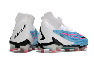 Nike Phantom GX Elite DF FG High-Tops Soccer Cleats - Blue/Pink/White