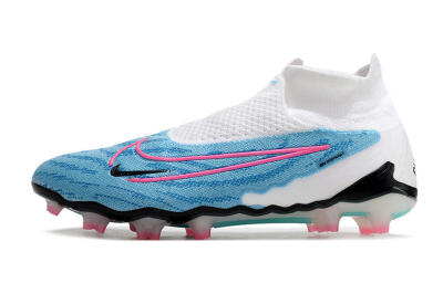 Nike Phantom GX Elite DF FG High-Tops Soccer Cleats - Blue/Pink/White