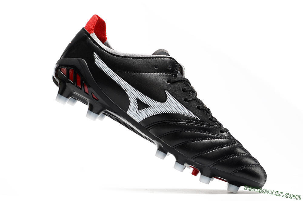 Mizuno Morelia Neo 3 Pro FG Low-Tops Soccer Cleats - Black/White/Red 6