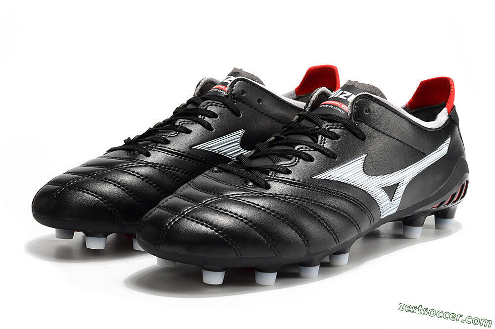 Mizuno Morelia Neo 3 Pro FG Low-Tops Soccer Cleats - Black/White/Red 9