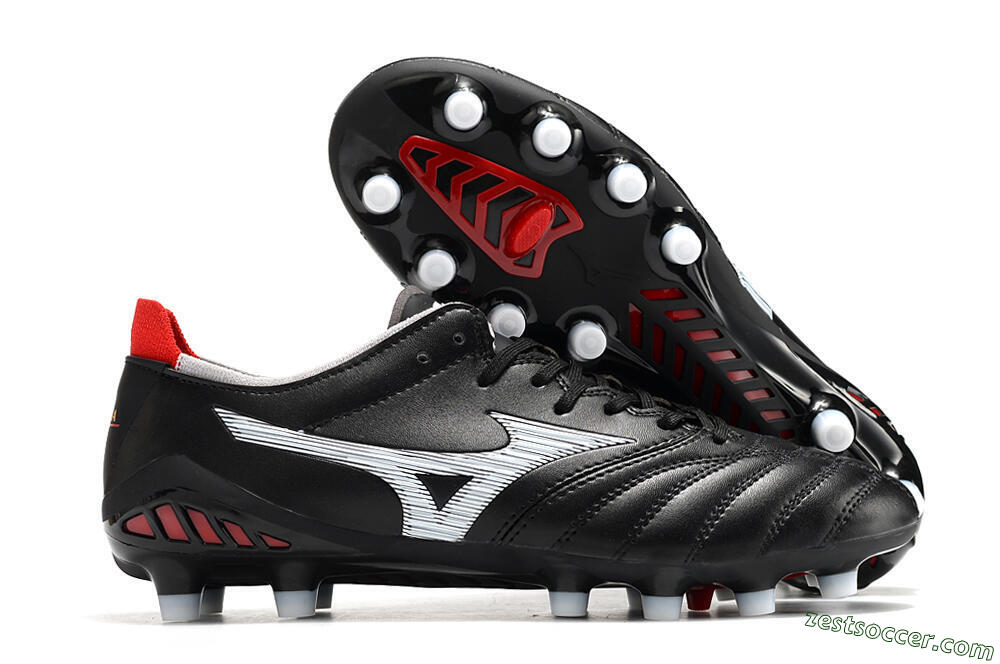 Mizuno Morelia Neo 3 Pro FG Low-Tops Soccer Cleats - Black/White/Red 0