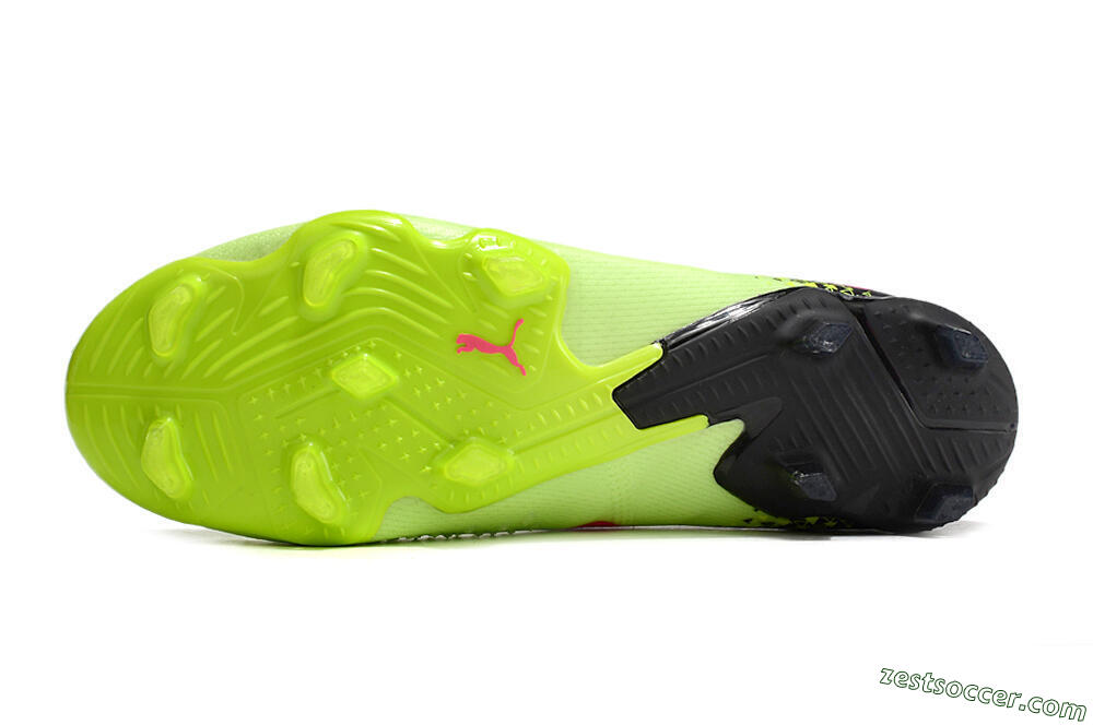 Puma Ultra Ultimate FG Low-Tops Soccer Cleats - Green/Pink/Black 6