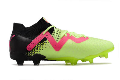 Puma Ultra Ultimate FG Low-Tops Soccer Cleats - Green/Pink/Black