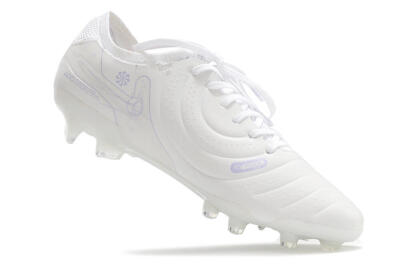 Nike Tiempo Legend 10 Elite FG Low-Tops Soccer Cleats - White/Purple