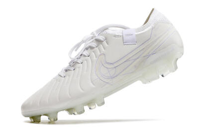 Nike Tiempo Legend 10 Elite FG Low-Tops Soccer Cleats - White/Purple