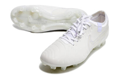 Nike Tiempo Legend 10 Elite FG Low-Tops Soccer Cleats - White/Purple