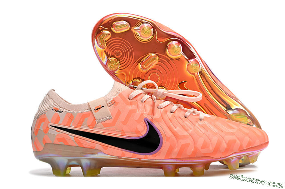Nike Tiempo Legend 10 Elite FG Low-Tops Soccer Cleats - Pink/Black 0
