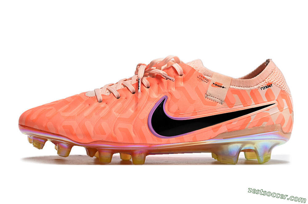 Nike Tiempo Legend 10 Elite FG Low-Tops Soccer Cleats - Pink/Black 2