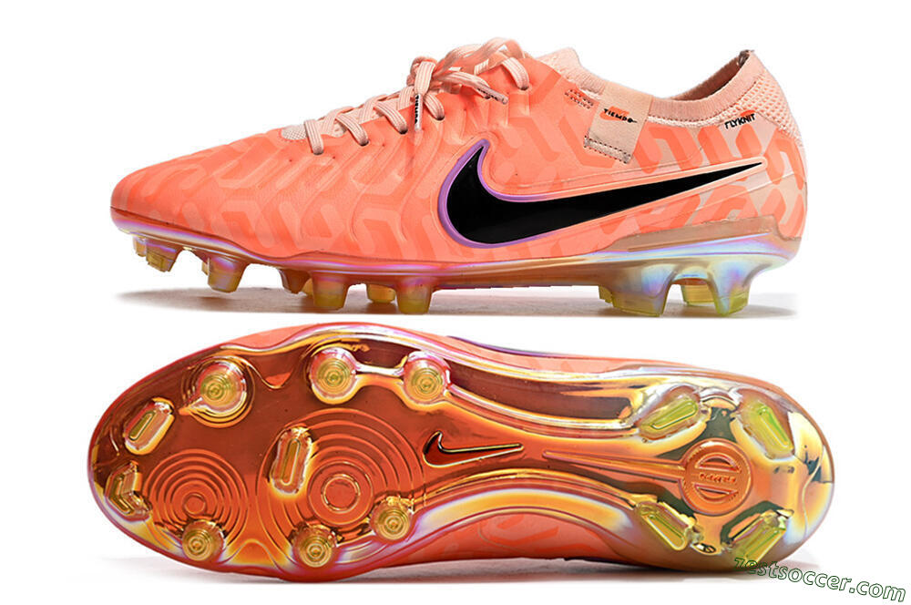 Nike Tiempo Legend 10 Elite FG Low-Tops Soccer Cleats - Pink/Black 1