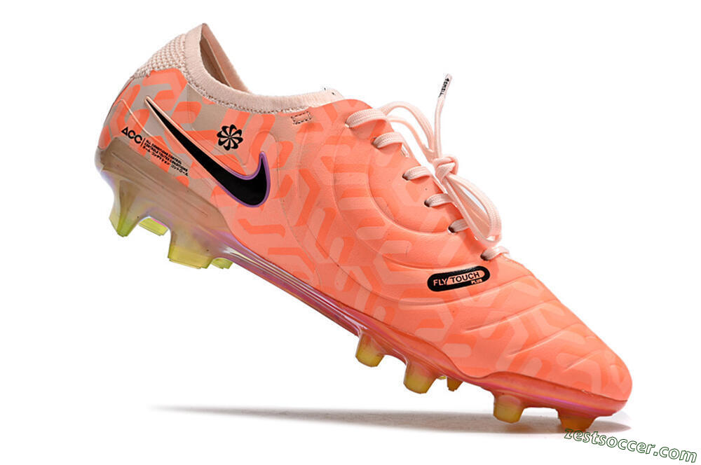 Nike Tiempo Legend 10 Elite FG Low-Tops Soccer Cleats - Pink/Black 4
