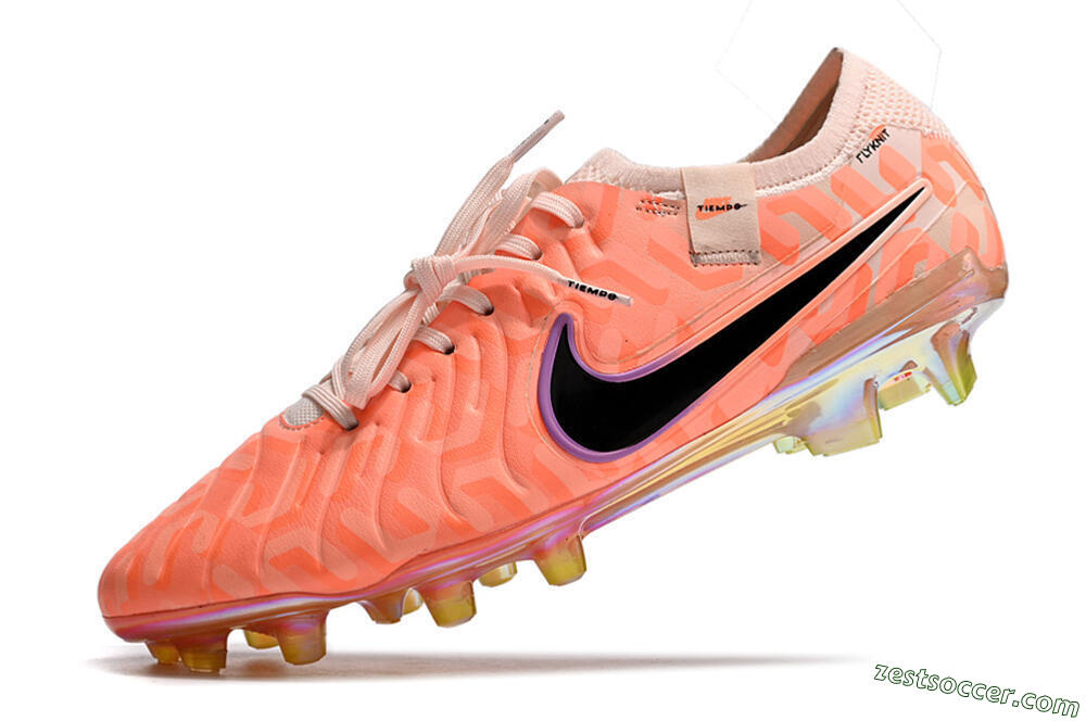 Nike Tiempo Legend 10 Elite FG Low-Tops Soccer Cleats - Pink/Black 5