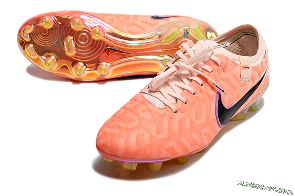 Nike Tiempo Legend 10 Elite FG Low-Tops Soccer Cleats - Pink/Black 3