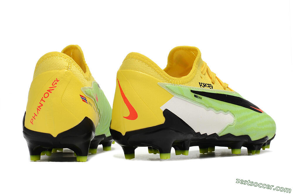 Nike Phantom GX Academy FG Low-Tops Soccer Cleats - Green/Black/White/Yellow 6