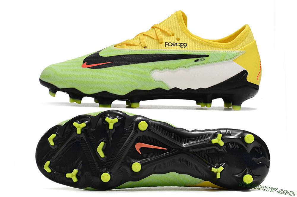 Nike Phantom GX Academy FG Low-Tops Soccer Cleats - Green/Black/White/Yellow 1