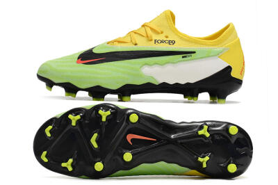 Nike Phantom GX Academy FG Low-Tops Soccer Cleats - Green/Black/White/Yellow
