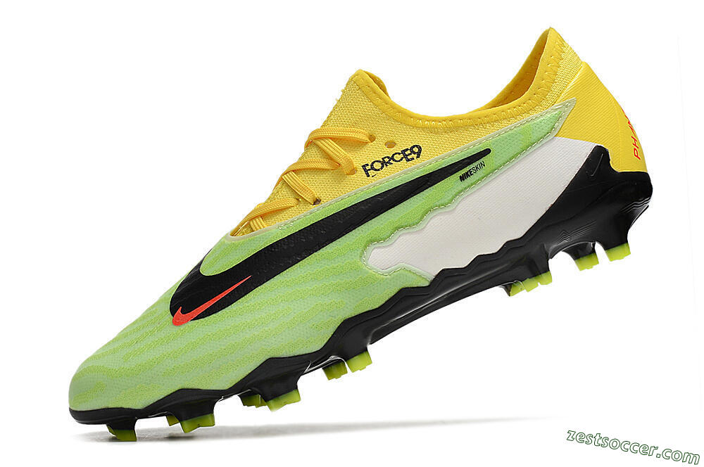 Nike Phantom GX Academy FG Low-Tops Soccer Cleats - Green/Black/White/Yellow 5