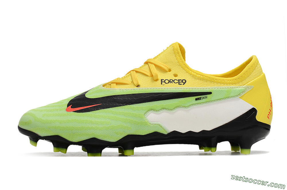 Nike Phantom GX Academy FG Low-Tops Soccer Cleats - Green/Black/White/Yellow 2