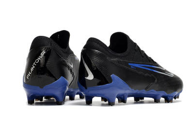 Nike Phantom GX Academy FG Low-Tops Soccer Cleats - Black/White/Blue