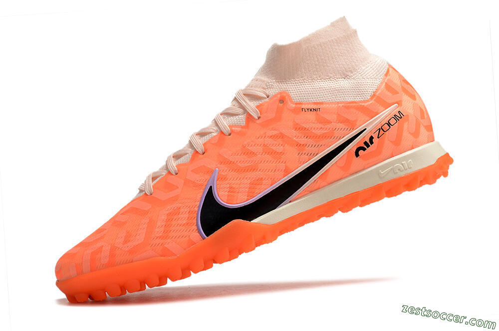 Nike Air Zoom Mercurial Superfly 9 Elite TF High-Tops Soccer Shoes - Pink/Black/Purple 5