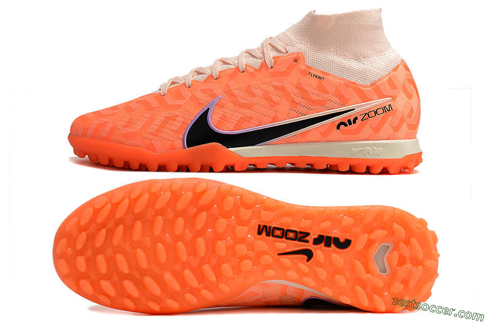 Nike Air Zoom Mercurial Superfly 9 Elite TF High-Tops Soccer Shoes - Pink/Black/Purple 1
