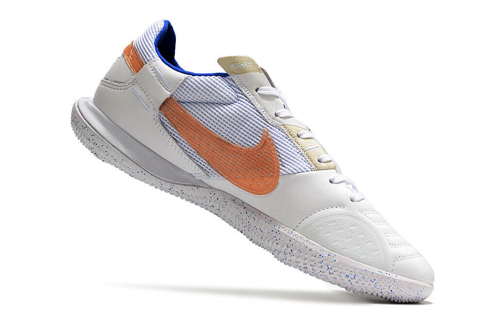 Nike Street Gato IC Low-Tops Soccer Shoes - White/Pink/Blue 4