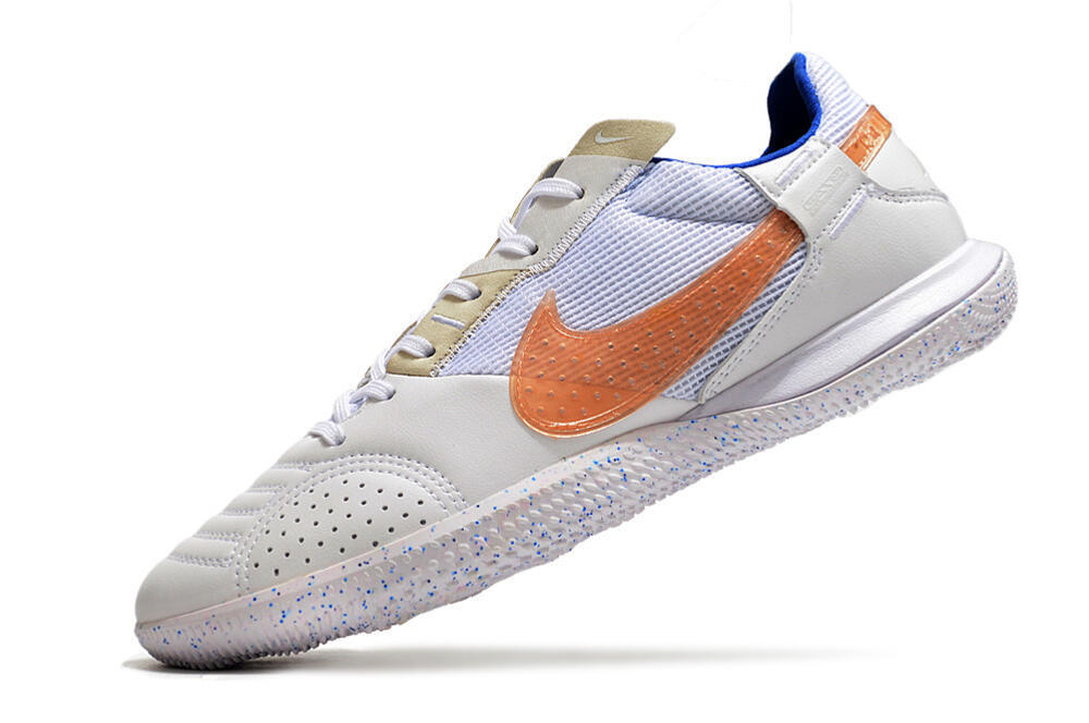 Nike Street Gato IC Low-Tops Soccer Shoes - White/Pink/Blue 5