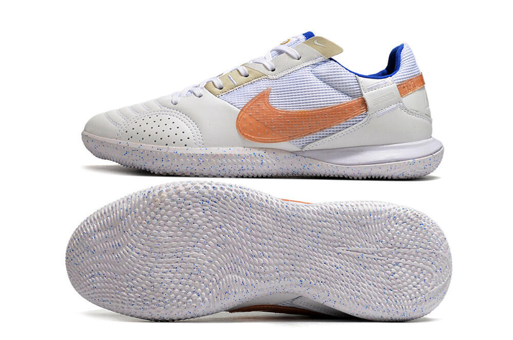 Nike Street Gato IC Low-Tops Soccer Shoes - White/Pink/Blue 1