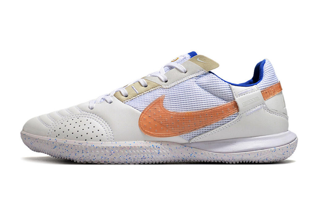 Nike Street Gato IC Low-Tops Soccer Shoes - White/Pink/Blue 2