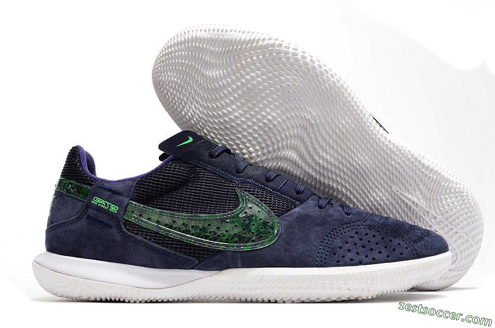 Nike Street Gato IC Low-Tops Soccer Shoes - Blue/Black/Green 0