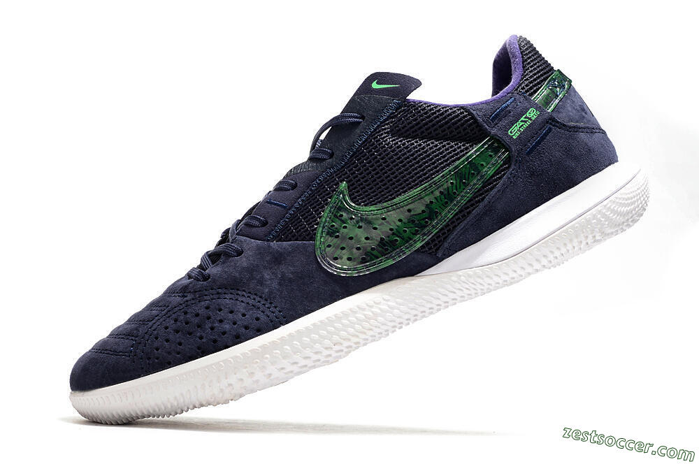 Nike Street Gato IC Low-Tops Soccer Shoes - Blue/Black/Green 5