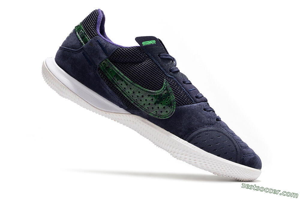 Nike Street Gato IC Low-Tops Soccer Shoes - Blue/Black/Green 4