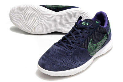 Nike Street Gato IC Low-Tops Soccer Shoes - Blue/Black/Green