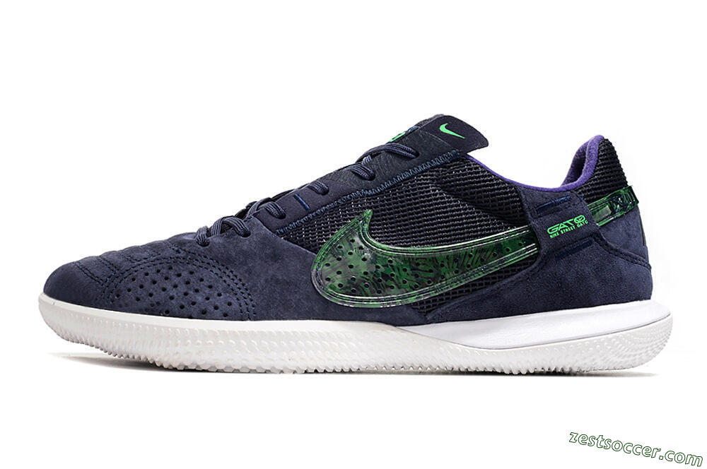 Nike Street Gato IC Low-Tops Soccer Shoes - Blue/Black/Green 3