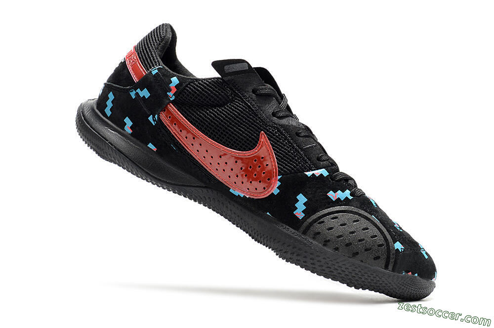 Nike Street Gato IC Low-Tops Soccer Shoes - Black/Blue/Red 5