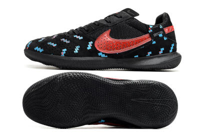 Nike Street Gato IC Low-Tops Soccer Shoes - Black/Blue/Red