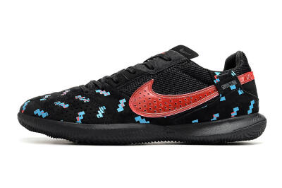 Nike Street Gato IC Low-Tops Soccer Shoes - Black/Blue/Red
