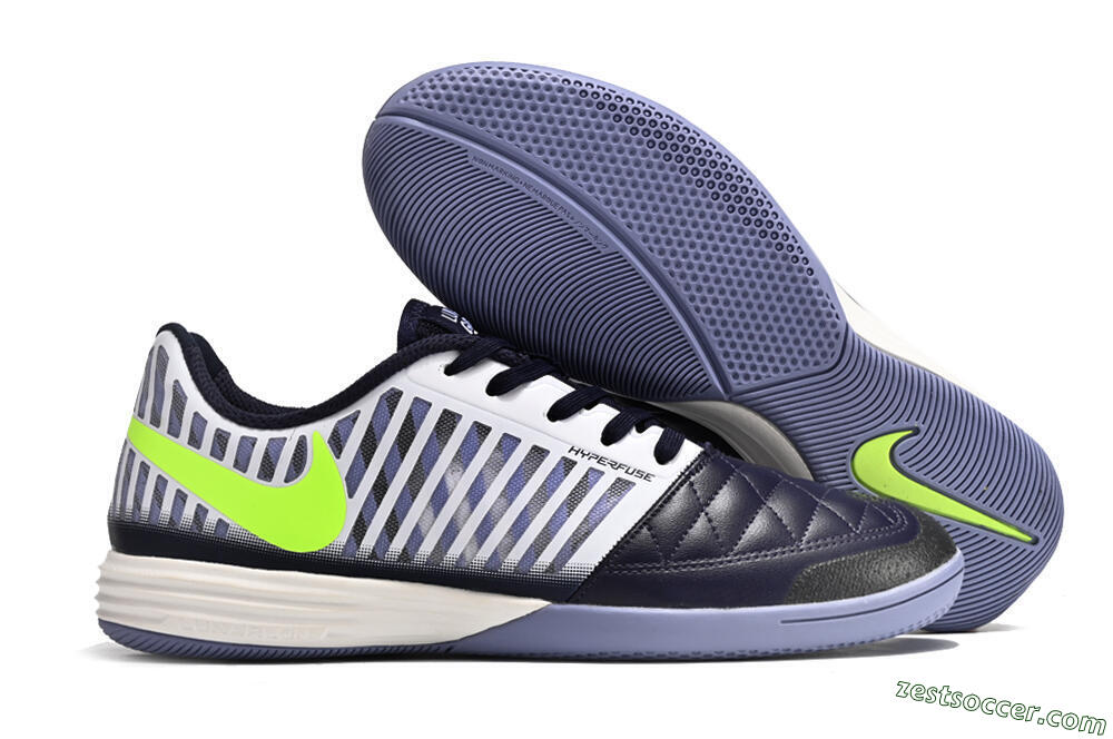 Nike Lunar Gato 2 IC Low-Tops Soccer Shoes - Blue/White/Green 0