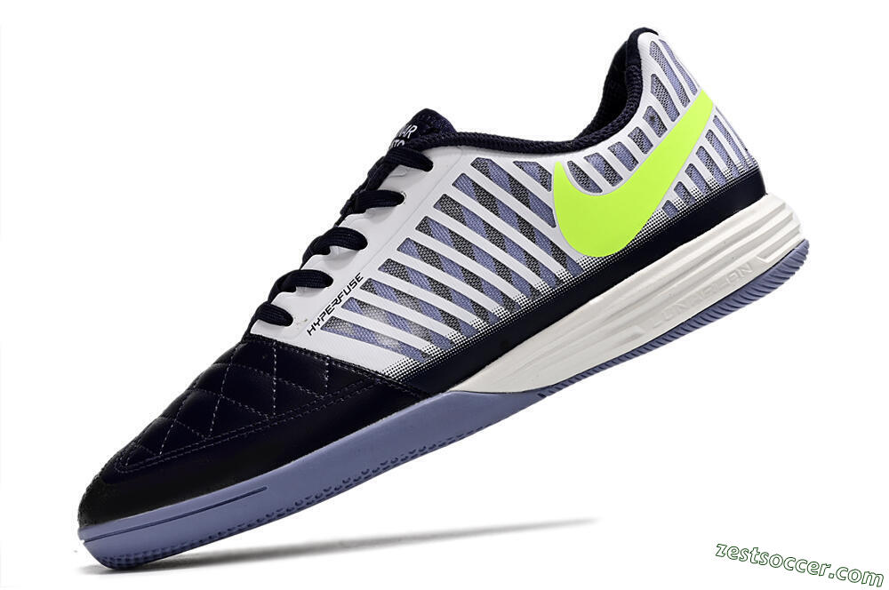 Nike Lunar Gato 2 IC Low-Tops Soccer Shoes - Blue/White/Green 5