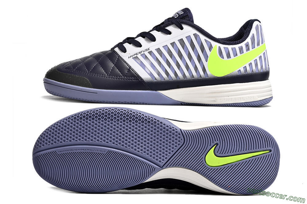 Nike Lunar Gato 2 IC Low-Tops Soccer Shoes - Blue/White/Green 1
